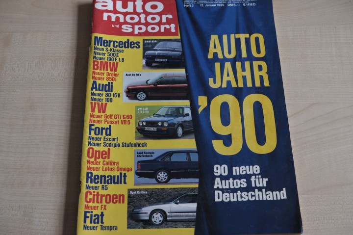 Deckblatt Auto Motor und Sport (02/1990)